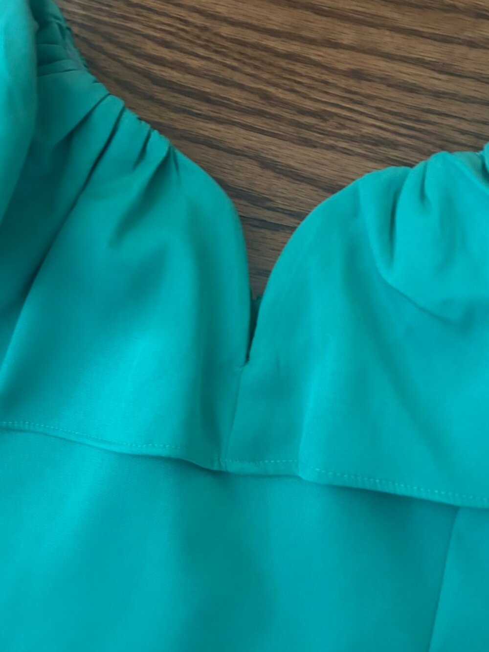 DO+BE Teal Ruffle-Shoulder Mini Dress - Picture 8 of 13